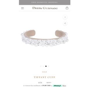 Deepa Gurnani Tiffany Cuff Bracelet